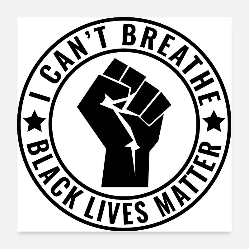 Schwarze Leben zählen Poster 60x60 cm