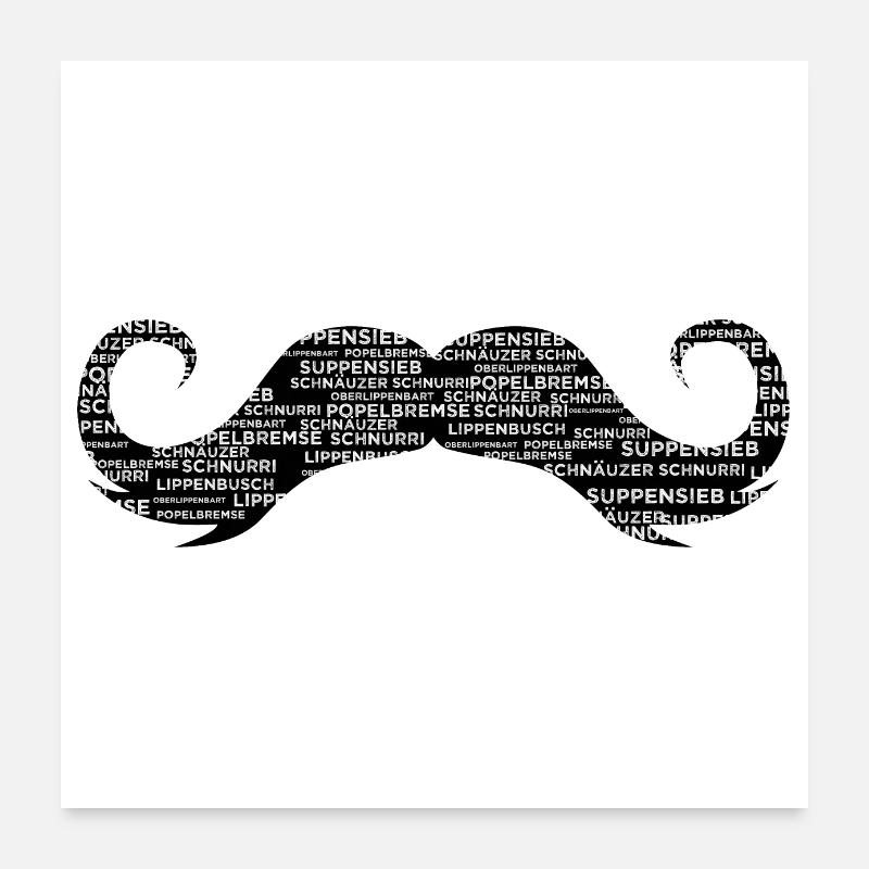 moustache Poster 24" x 24" (60x60 cm)