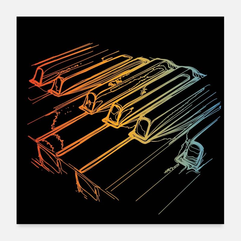 Klavier Poster 60x60 cm