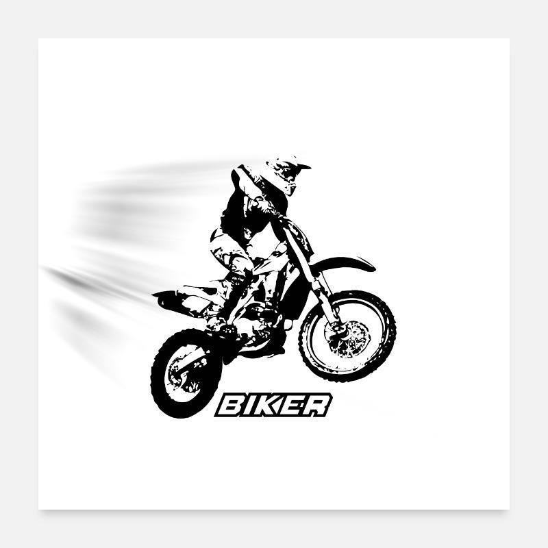 motard Poster 60 x 60 cm
