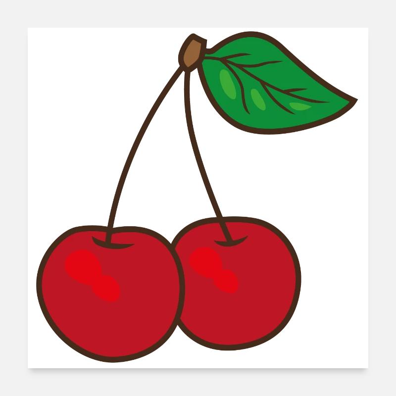 Kirsche Poster 60x60 cm