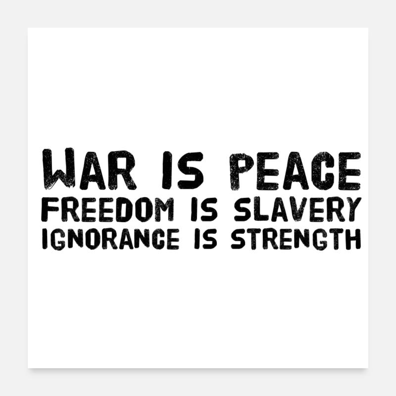 War is peace Poster 24" x 24" (60x60 cm)