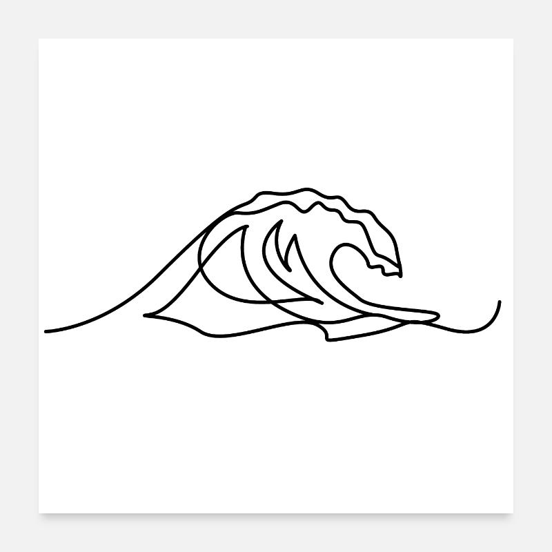 Welle Poster 60x60 cm