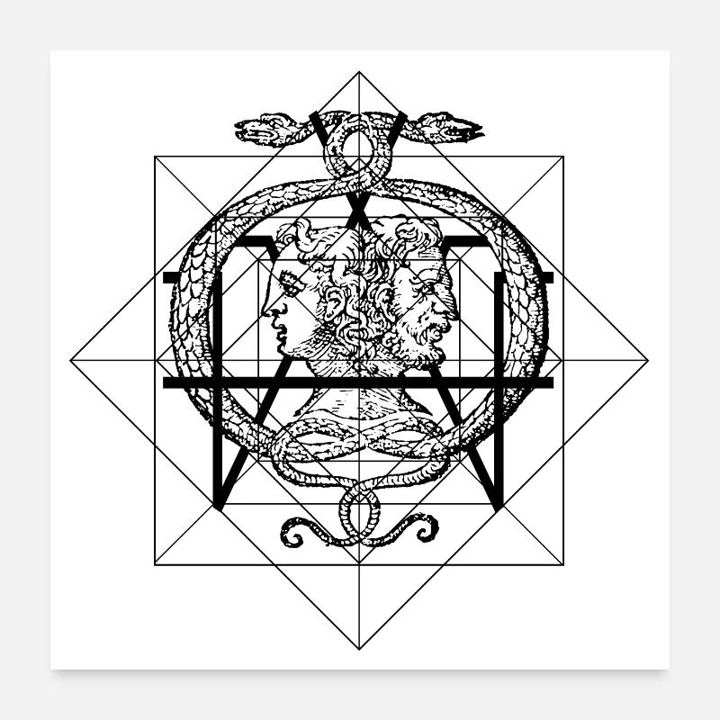 Hermetica Moderna - La vue de Janus Poster 60 x 60 cm