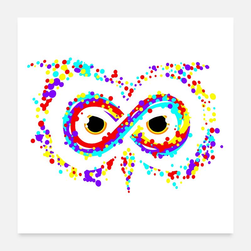 INFINITELY OWLED Poster 24" x 24" (60x60 cm)