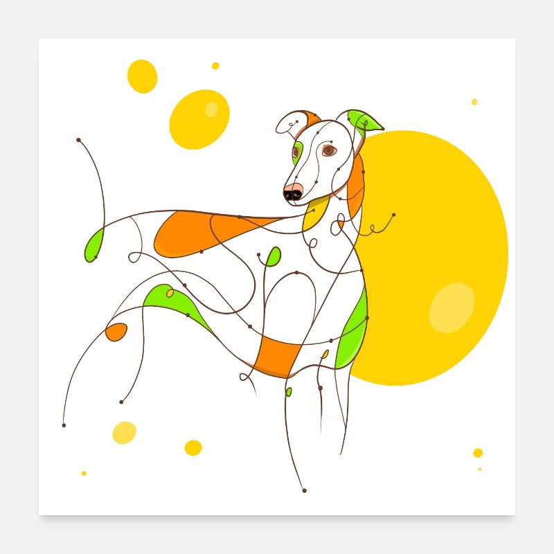 Windhund Poster 60x60 cm