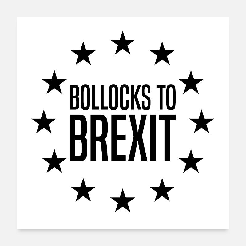 Bollocks au Brexit Poster 60 x 60 cm