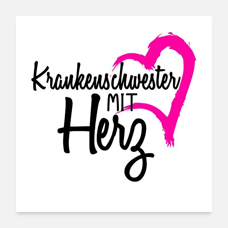 Krankenschwester Geschenk Poster 60x60 cm