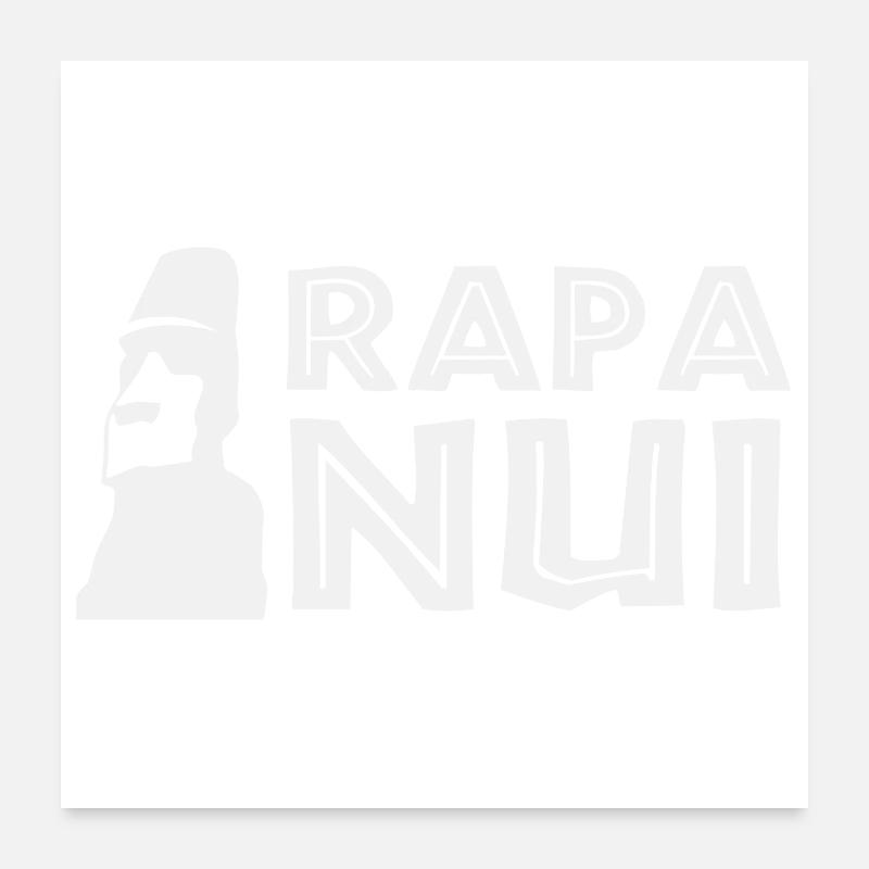Rapa Nui Moi Osterinsel Polynesien Geschenkidee Poster 60x60 cm