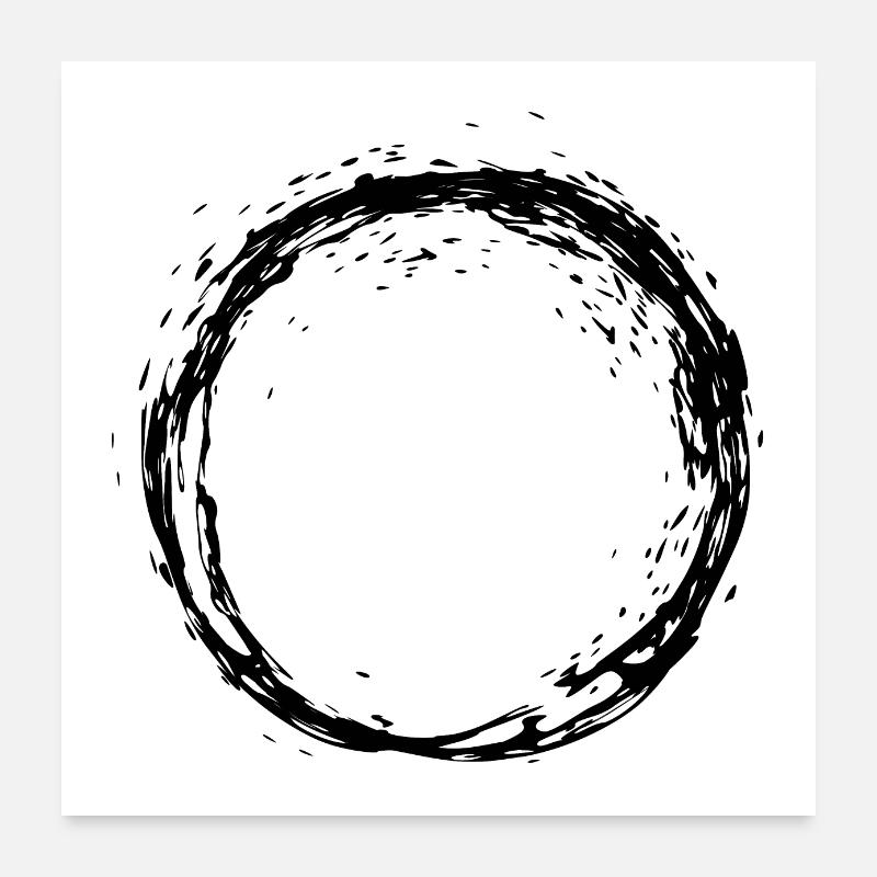 Circle black Poster 24" x 24" (60x60 cm)