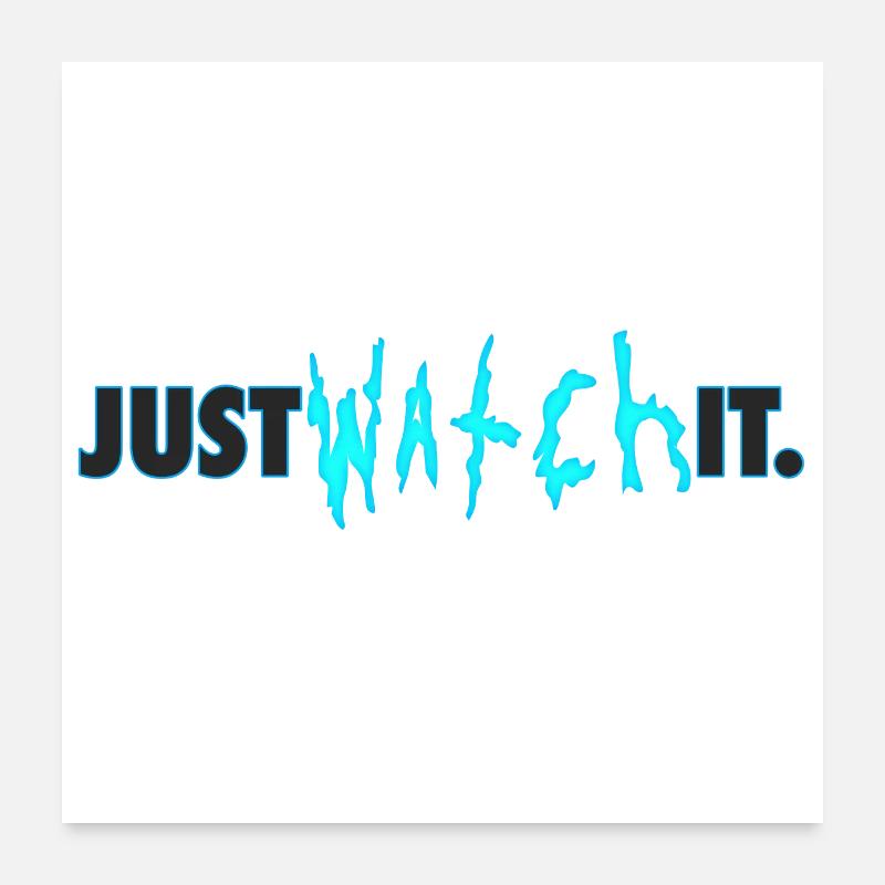 Juste le regarder. - Poster 60 x 60 cm - blanc