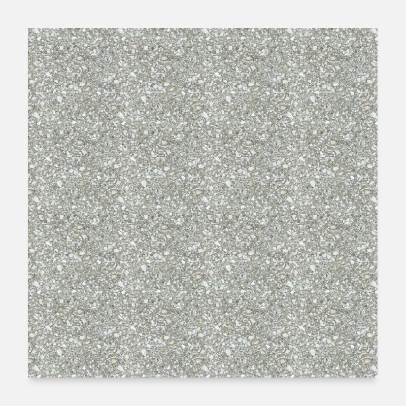 Pierre de granit à motifs dans les tons de gris Poster 60 x 60 cm