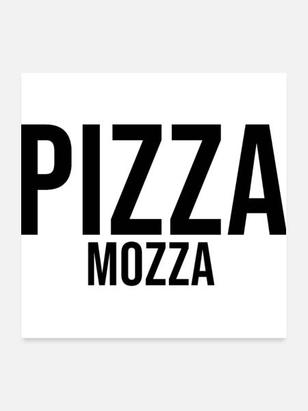 Pizza Italian Food - Poster 60 x 60 cm - blanc - Devant