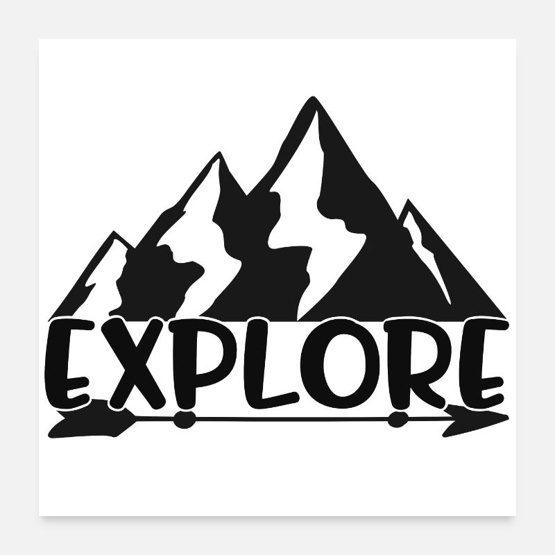 Explorer - Poster 60 x 60 cm - blanc