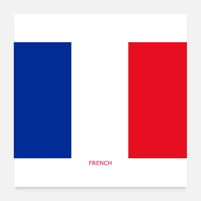 DRAPEAU FRANÇAIS Poster 60 x 60 cm