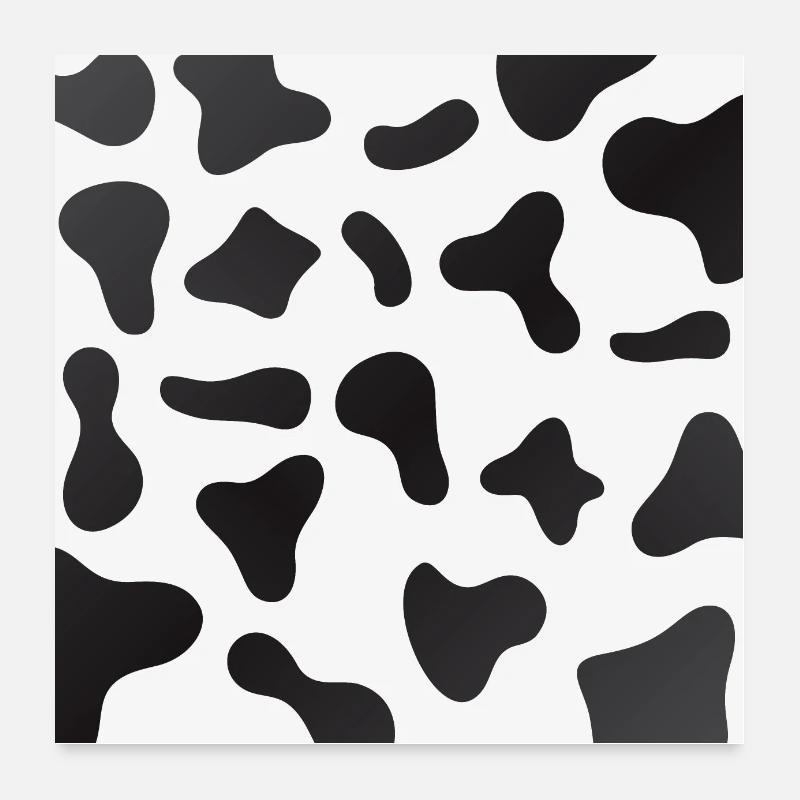 Motif de vache mignon Poster 60 x 60 cm