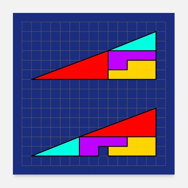 Triangles with missing square - hgr1 Poster 24" x 24" (60x60 cm)
