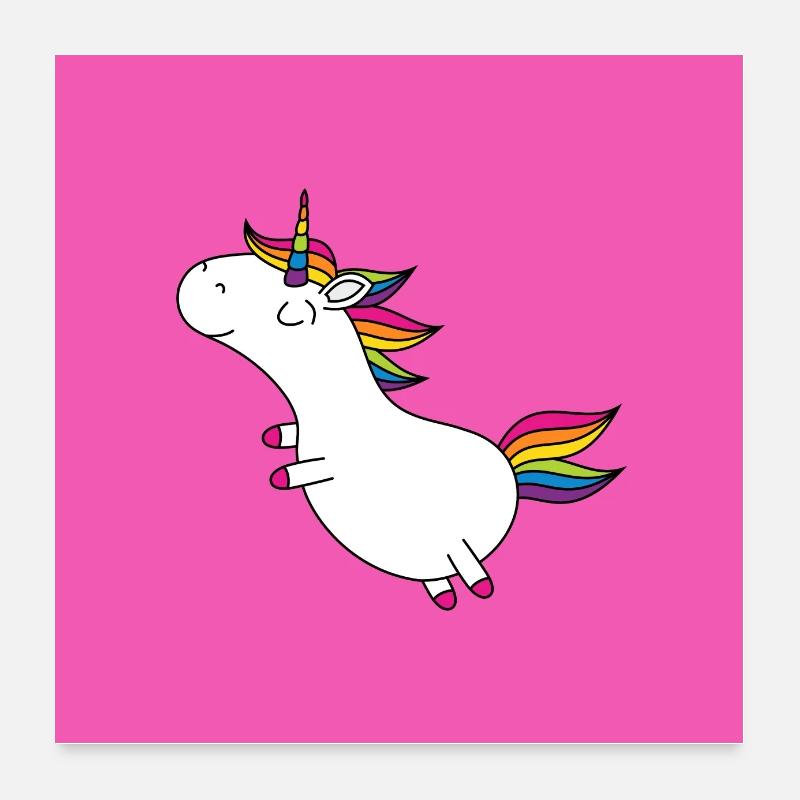 Licorne Poster 60 x 60 cm