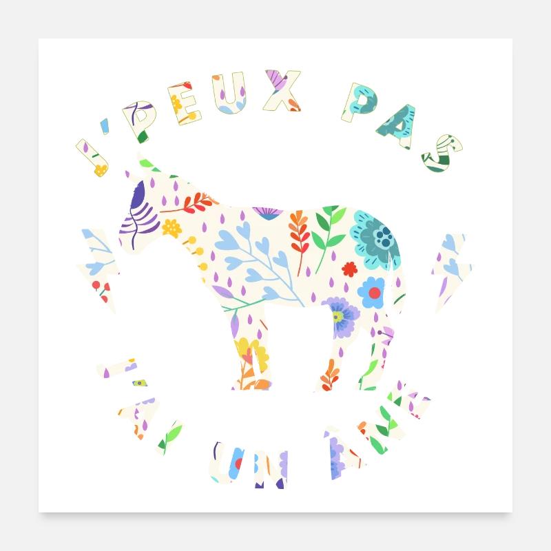 j'peux pas j'ai un âne - ane Poster 60 x 60 cm