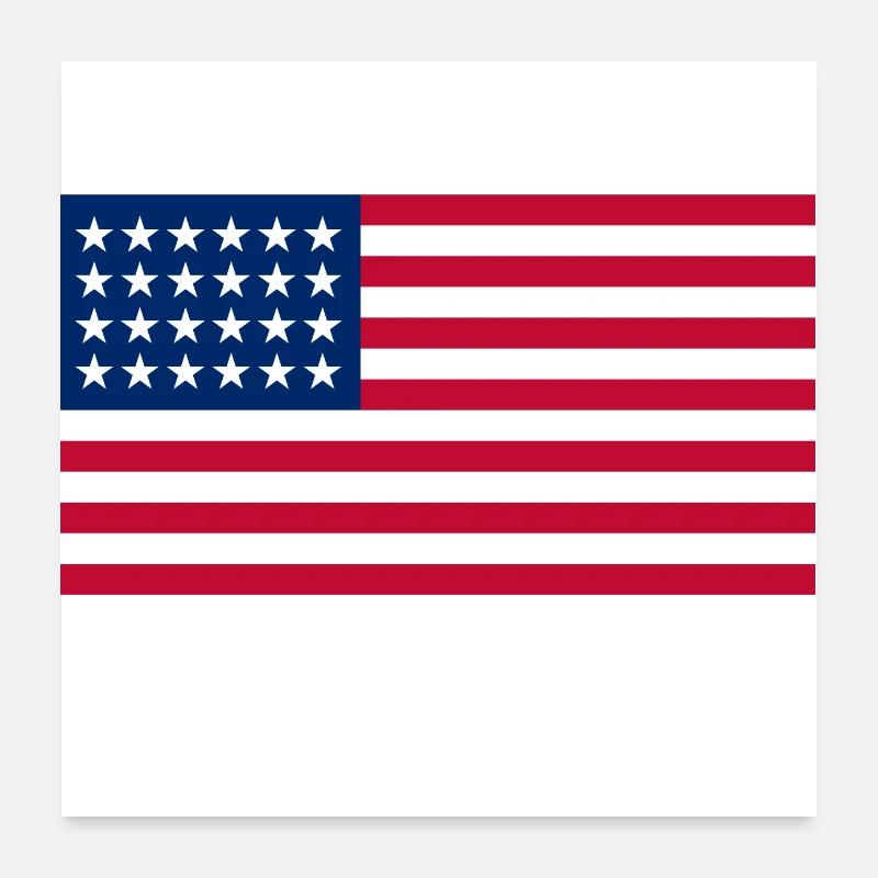 drapeau des Etats Unis Poster 60 x 60 cm