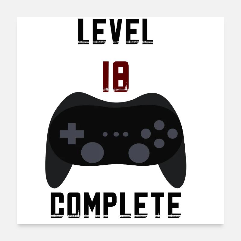 Gift idea 18th birthday, birthday present Poster 24" x 24" (60x60 cm)