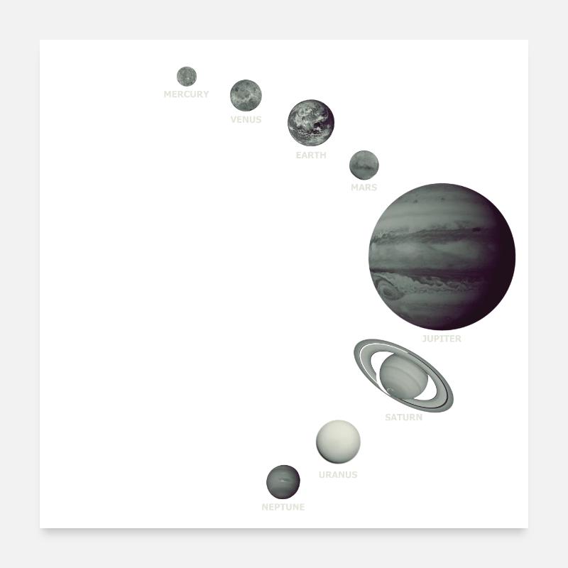 The Solar System! Poster 24" x 24" (60x60 cm)