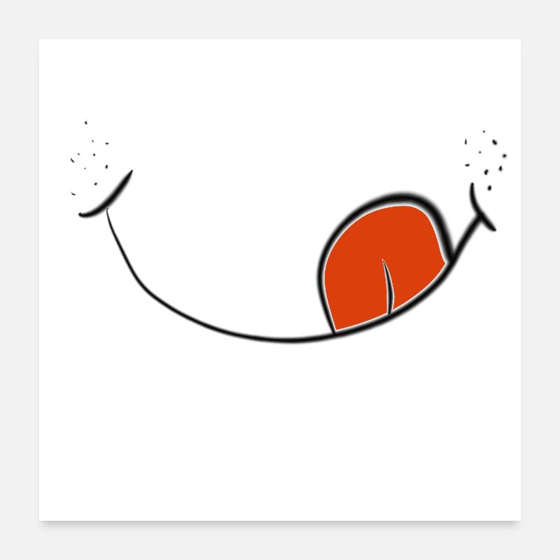 Sorridi con la lingua Poster 60x60 cm
