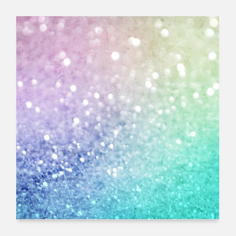 Ziemlich buntes Glitter Bokeh Gradient Dekorativ Poster 60x60 cm
