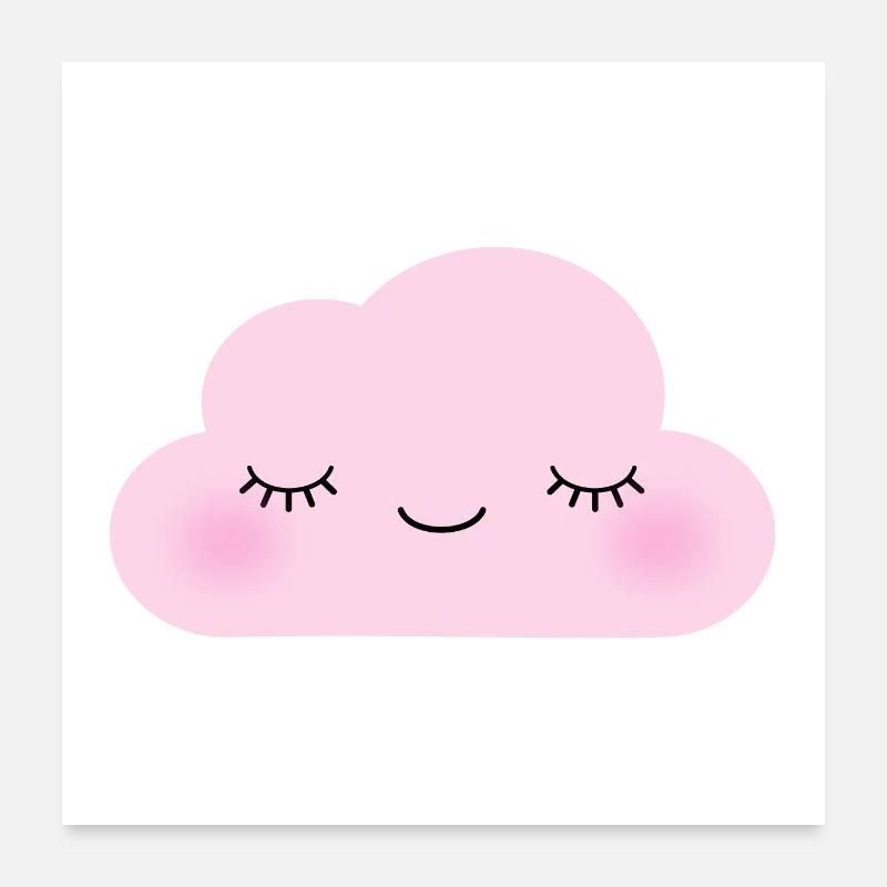 Nuage rose Poster 60 x 60 cm