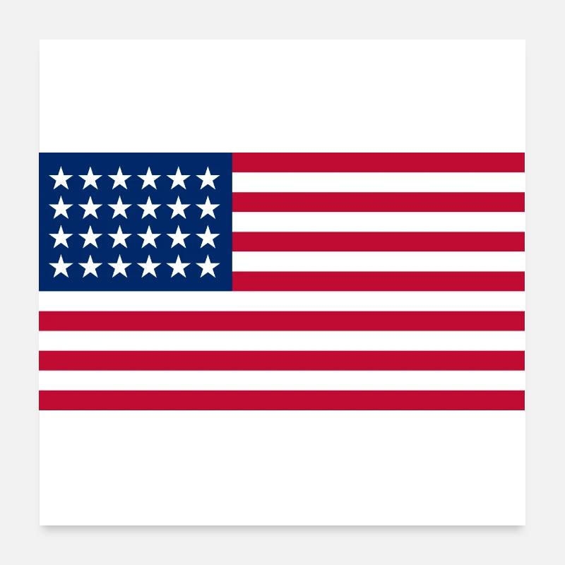 Drapeau américain Poster 60 x 60 cm
