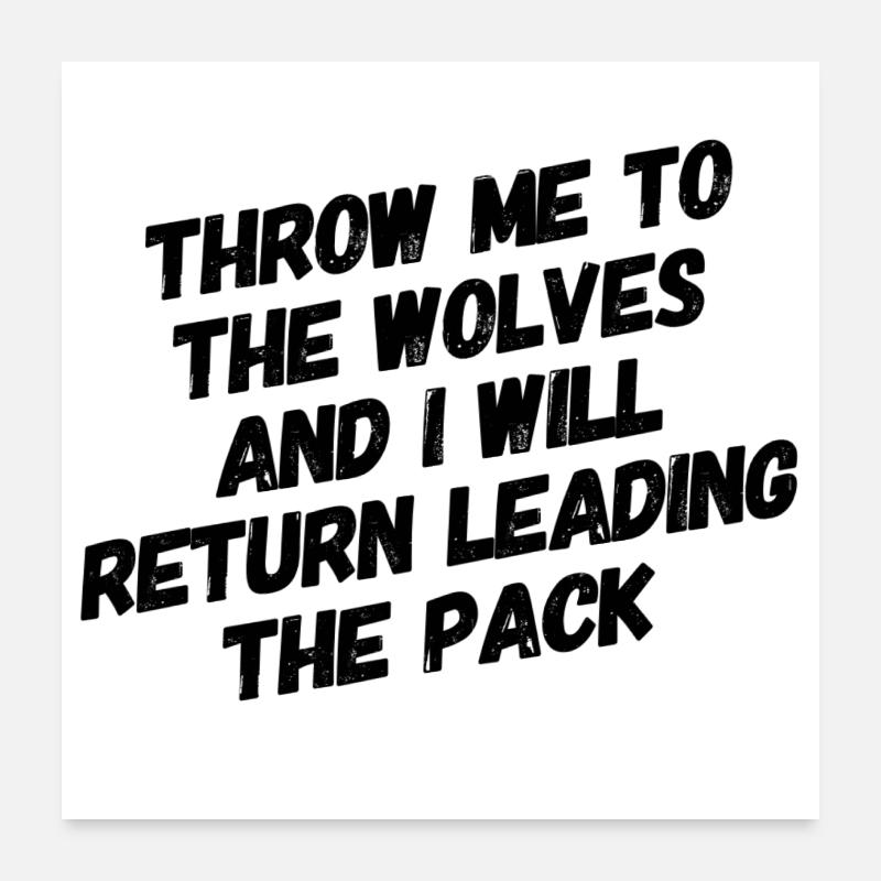 Meute de loups Poster 60 x 60 cm