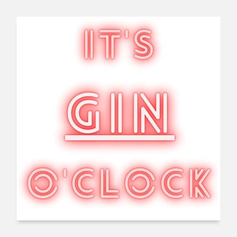 It's gin o'clock | gin Poster 24" x 24" (60x60 cm)