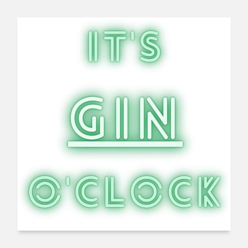 C'est l'heure du gin | Gin Poster 60 x 60 cm