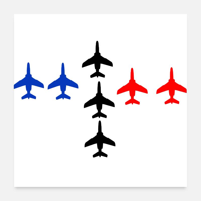 Luftwaffe der Patrouille de France Poster 60x60 cm