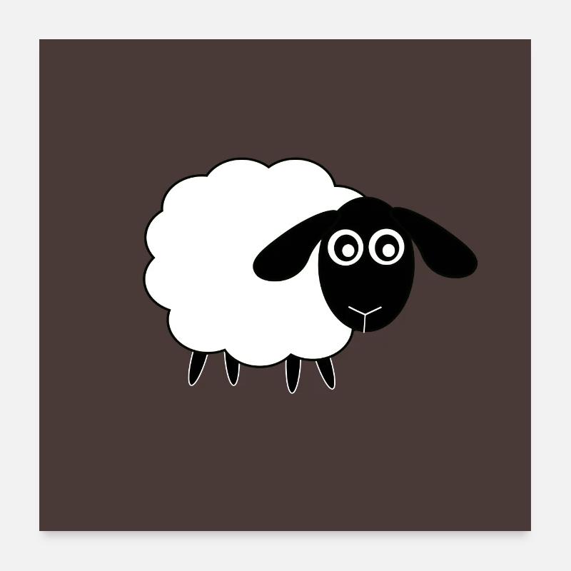 Schafe Schäfchen Lamm Poster 60x60 cm