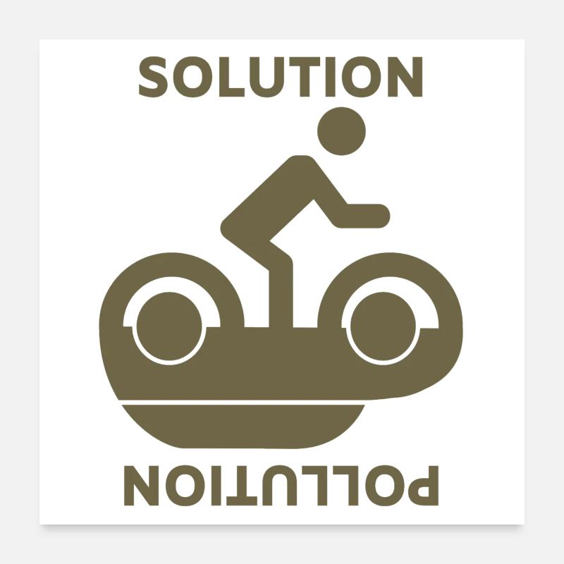 Pensée environnementale (solution pollution) Poster 60 x 60 cm