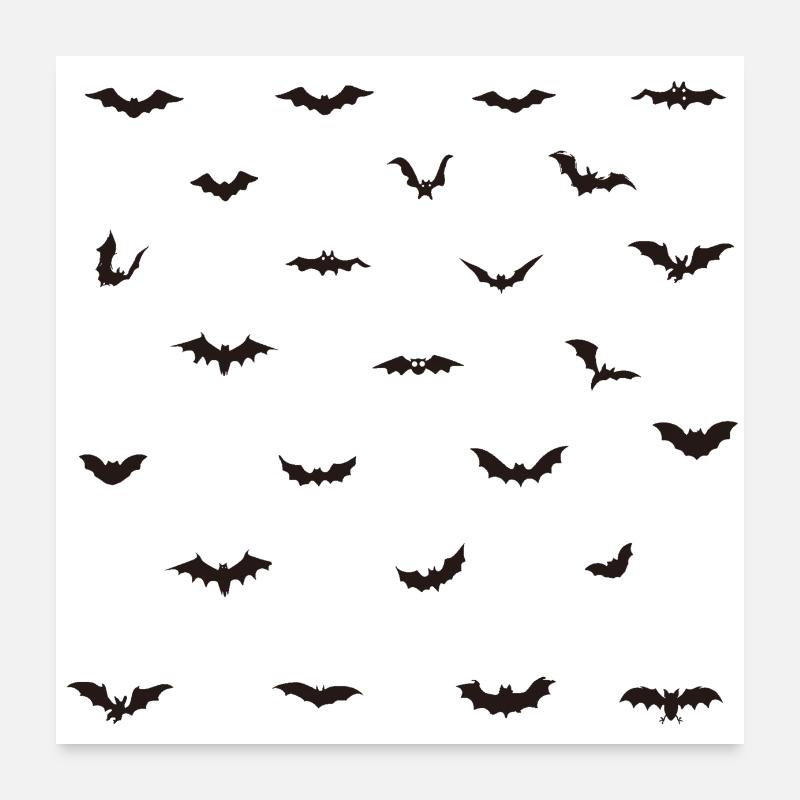 Halloween Bats Bundle 02 Poster 24" x 24" (60x60 cm)