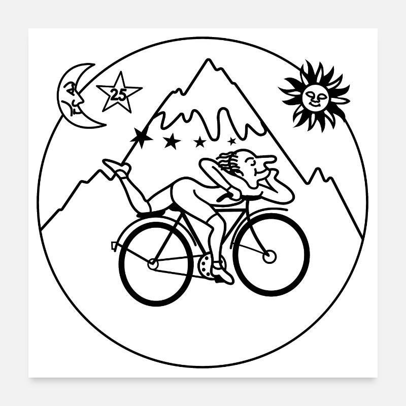 Albert Hofmann LSD 1943 Circle Noir & Blanc Poster 60 x 60 cm