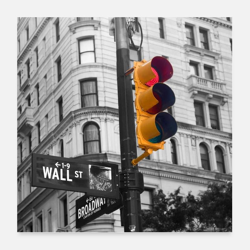 Feux de signalisation américains Poster 60 x 60 cm
