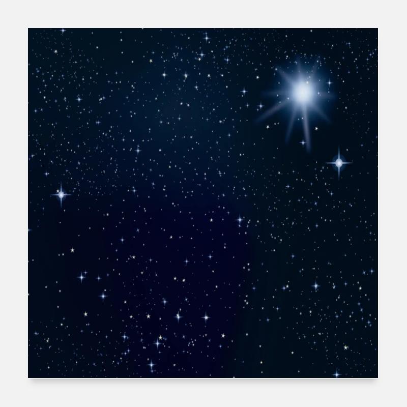 Sternenhimmel Sterne Nacht Nachthimmel Poster 60x60 cm