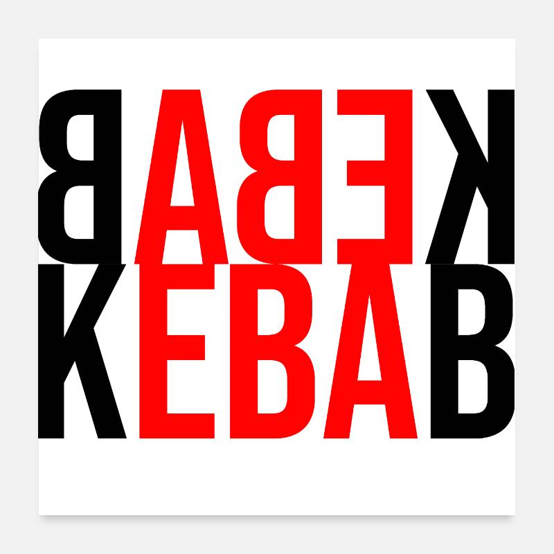 Kebab fast food Poster 60 x 60 cm