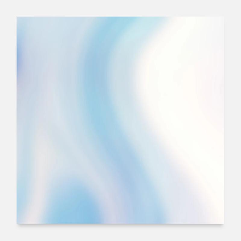 Holographischer blauer schillernder moderner Hintergrund Poster 60x60 cm