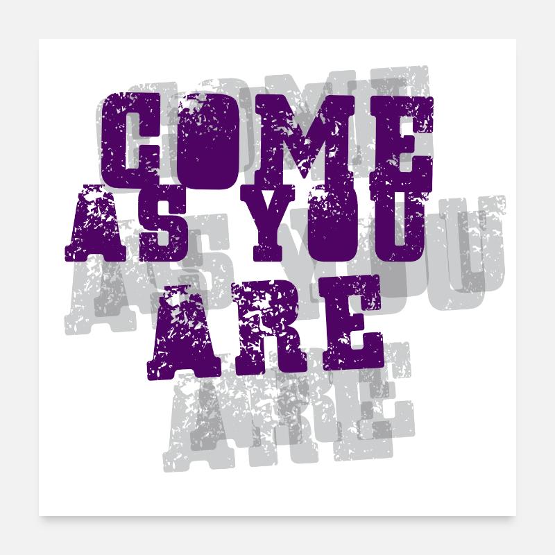 Komm, wie du bist - Poster 60x60 cm - Weiß