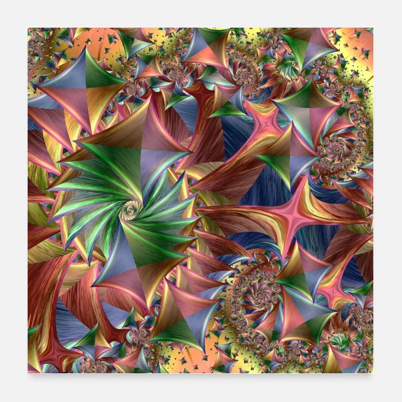Diamond pattern colorful Poster 60x60 cm