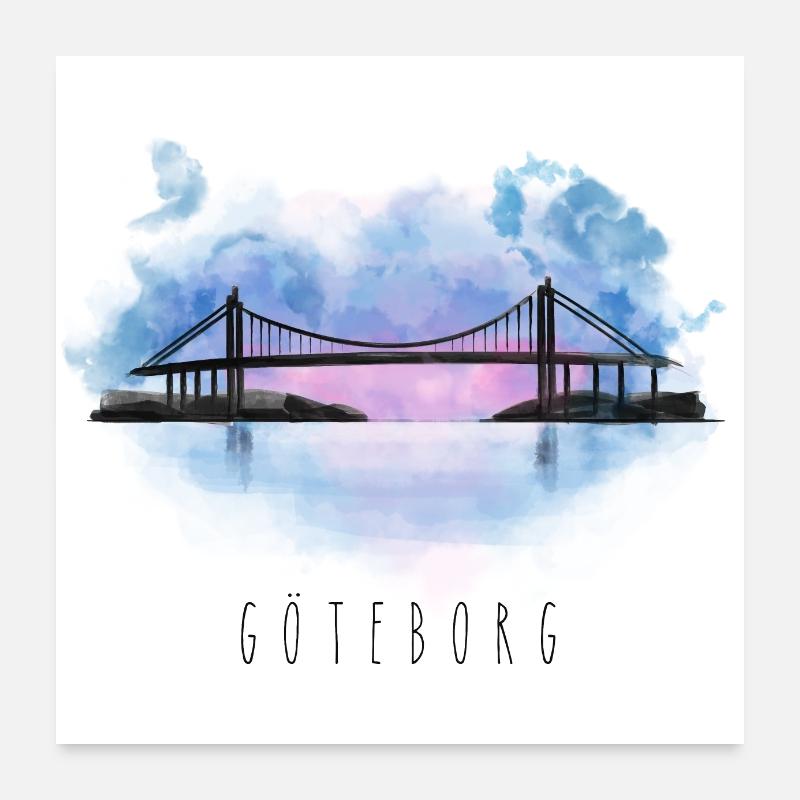 Älvsborgsbron Gothenburg Poster 24" x 24" (60x60 cm)