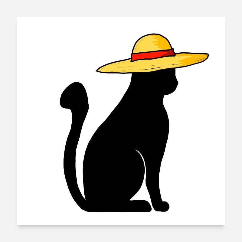 Chat Luffy Poster 60 x 60 cm