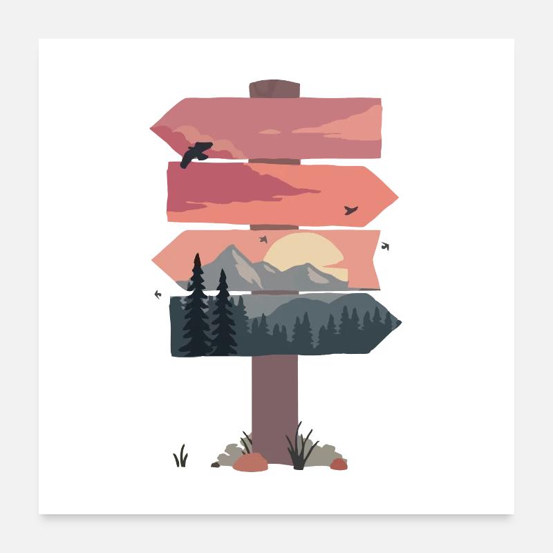 Bergschilder Poster 60x60 cm