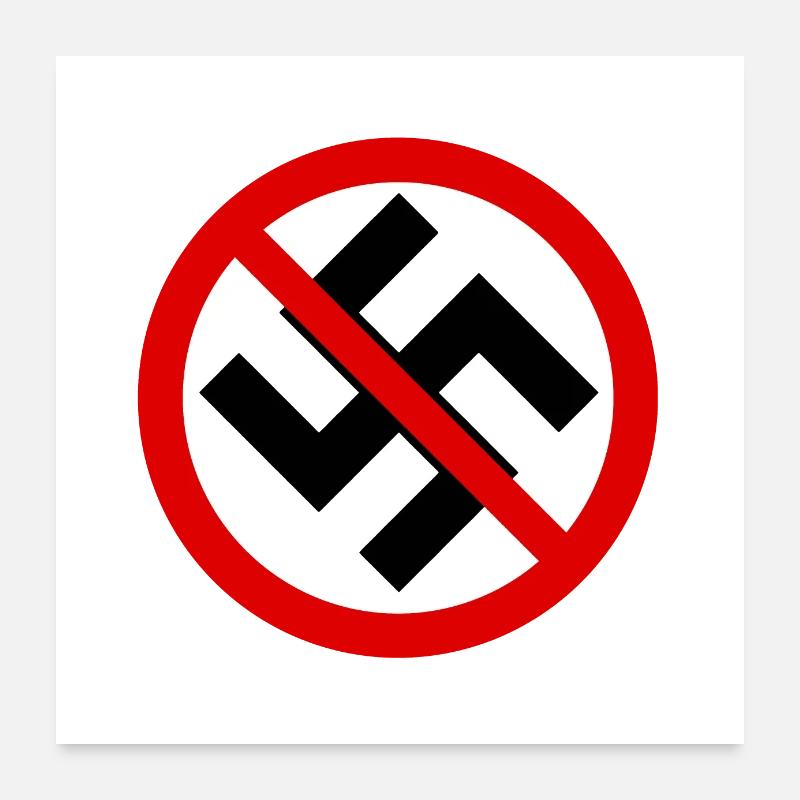 Aucun symbole de croix gammée Poster 60 x 60 cm