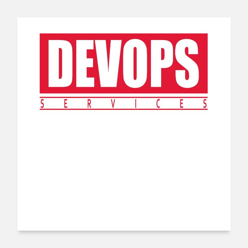 Devops wunderbar - Poster 60x60 cm - Weiß