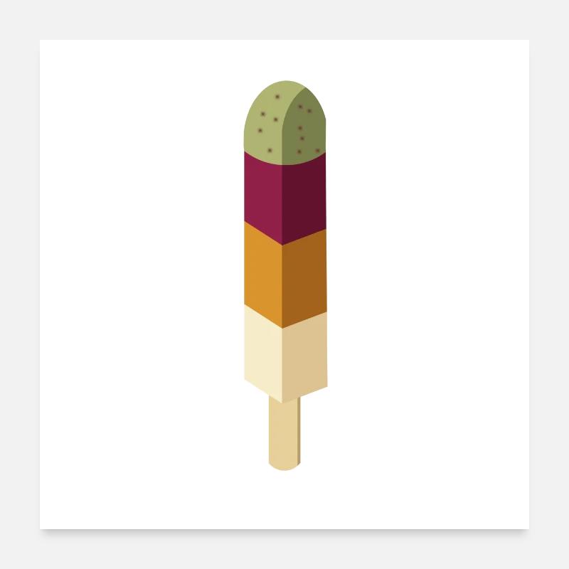 Glace au cactus Poster 60 x 60 cm